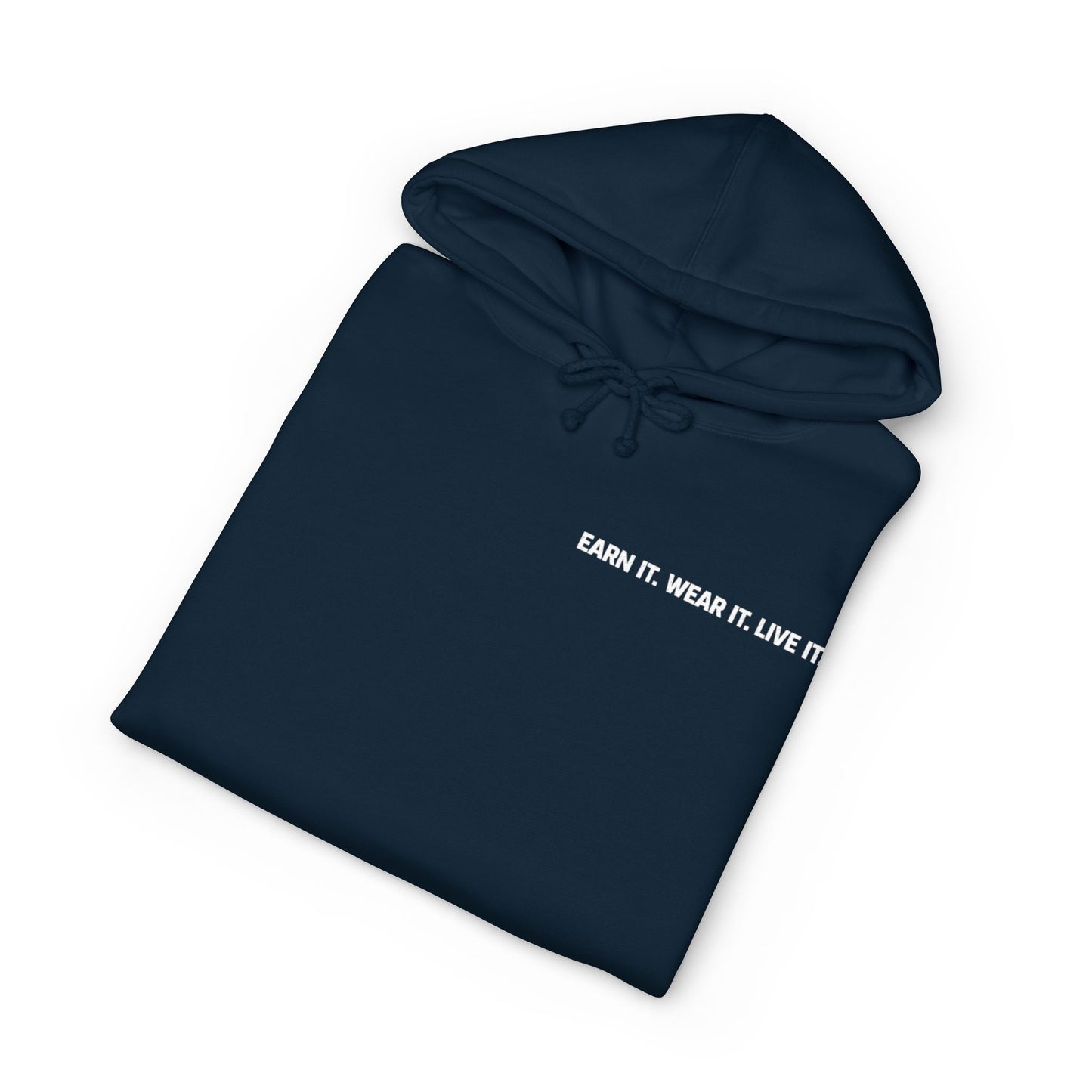 Ground Common Hoodie — 'Earn It. Wear It. Love It.' Graphic Pullover