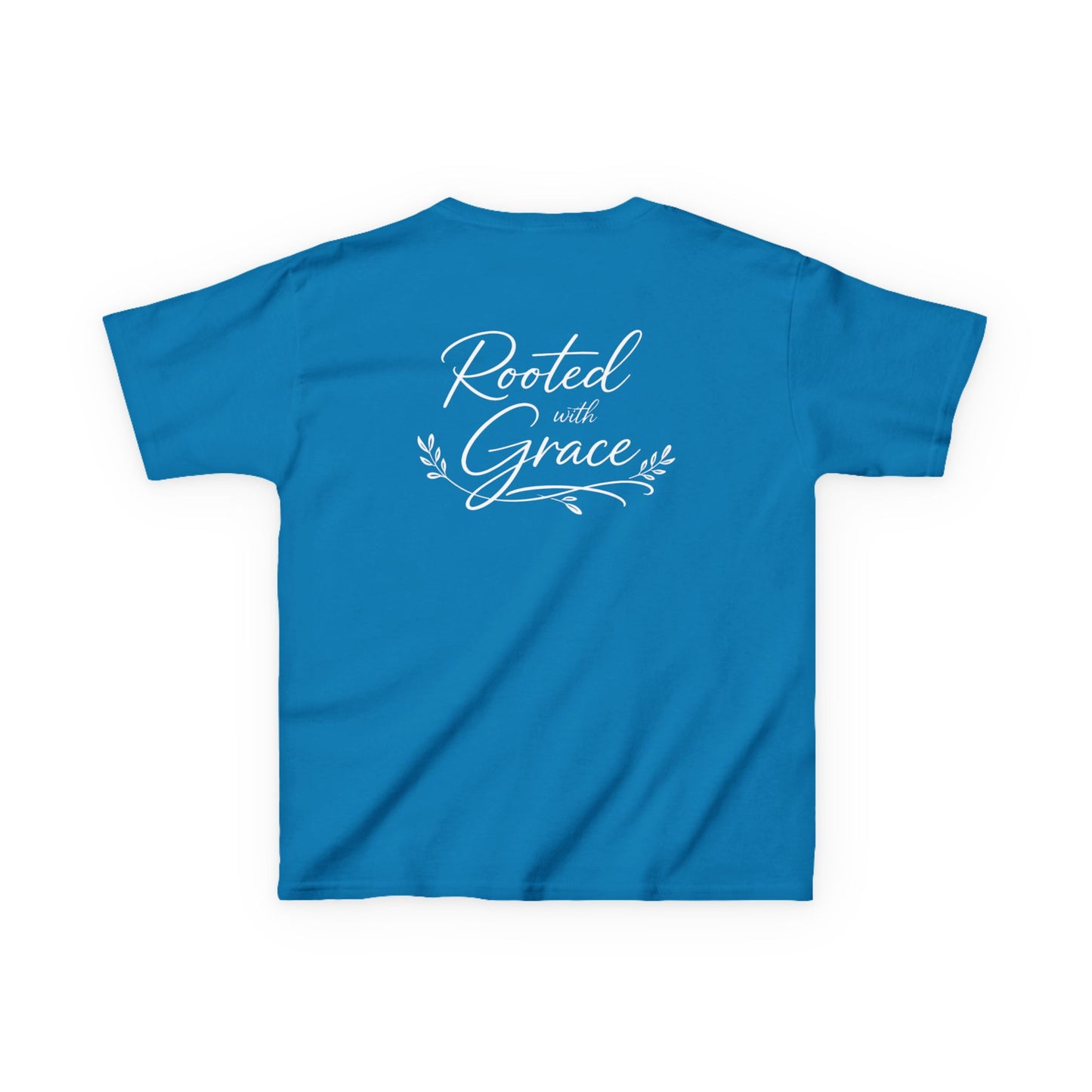 Kids T‑Shirt — "Rooted with Grace" Faith Tee (Black)