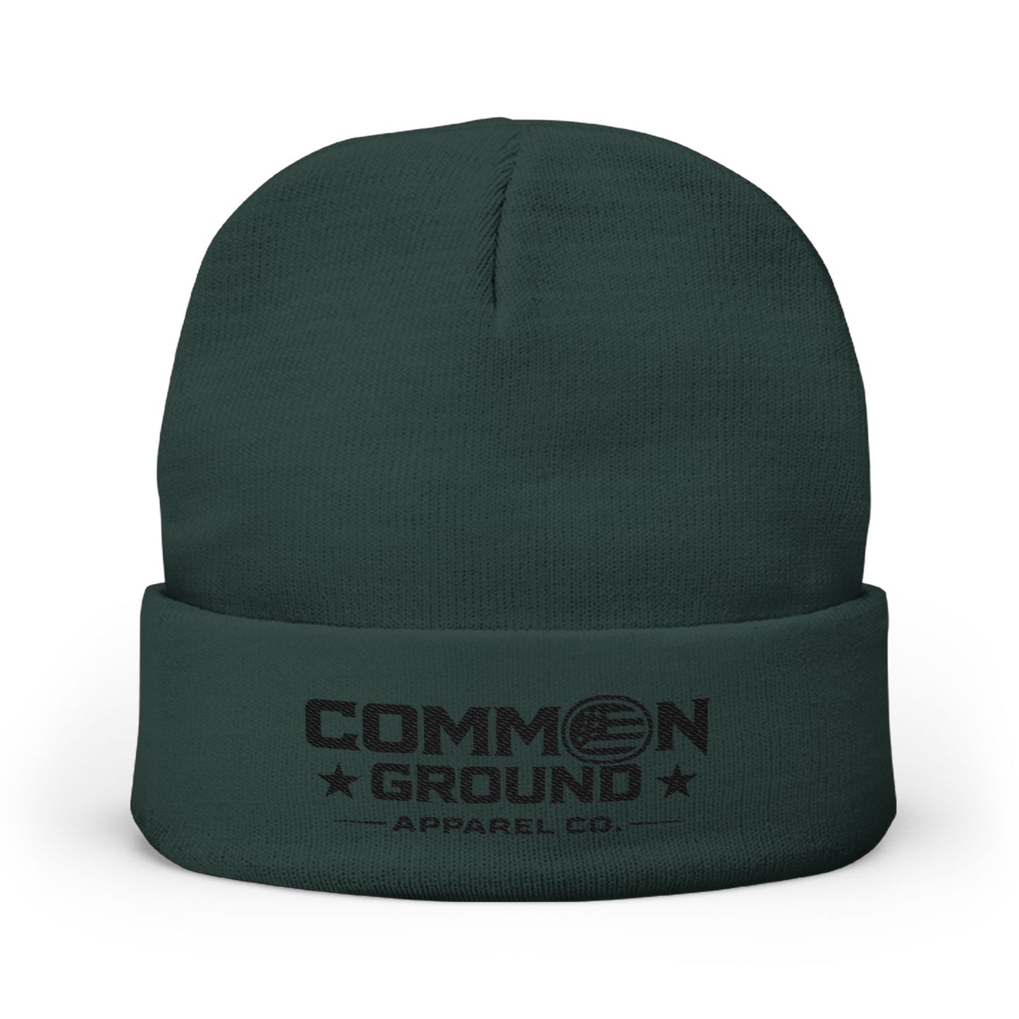 Embroidered 'Common Ground' Knit Beanie