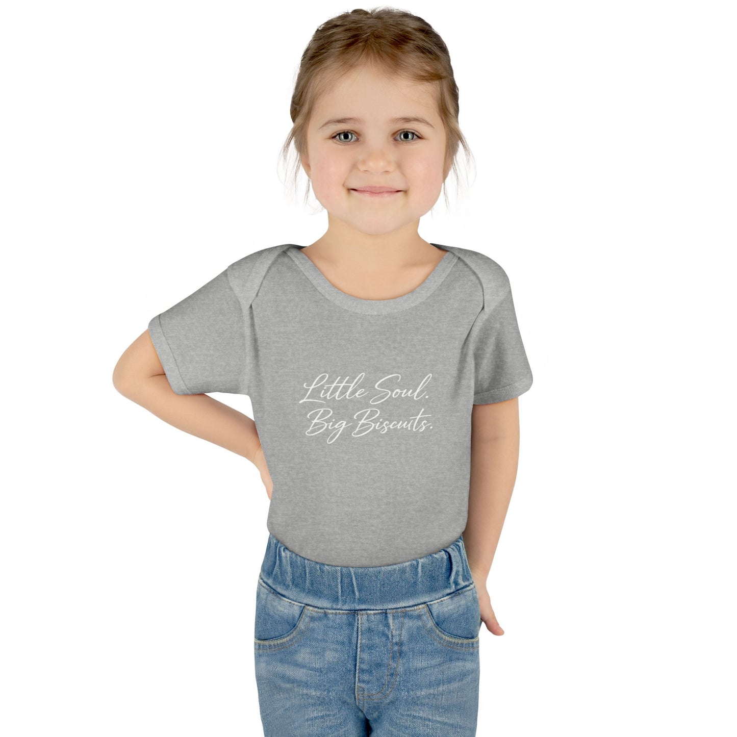Infant Bodysuit - "Little Soul. Big Biscuits." Baby Onesie | Cute Southern-Inspired Baby Shower Gift