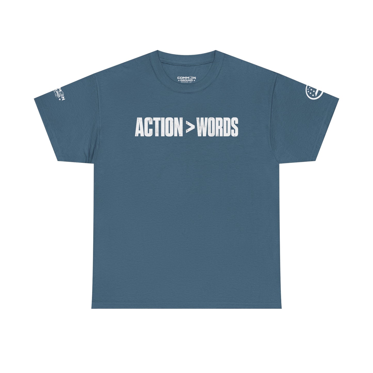 Action > Words Tee — Motivational Graphic T-Shirt