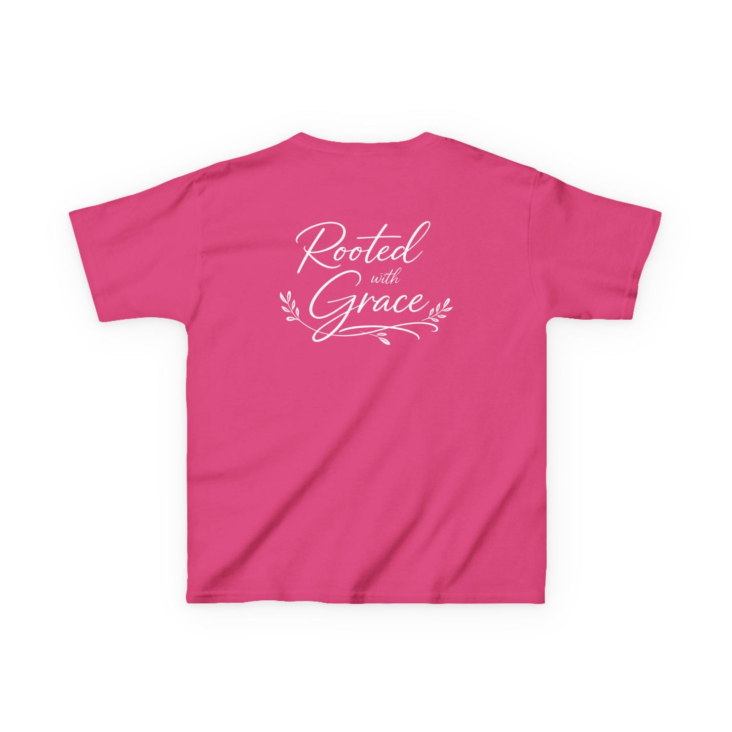 Kids T‑Shirt — "Rooted with Grace" Faith Tee (Black)