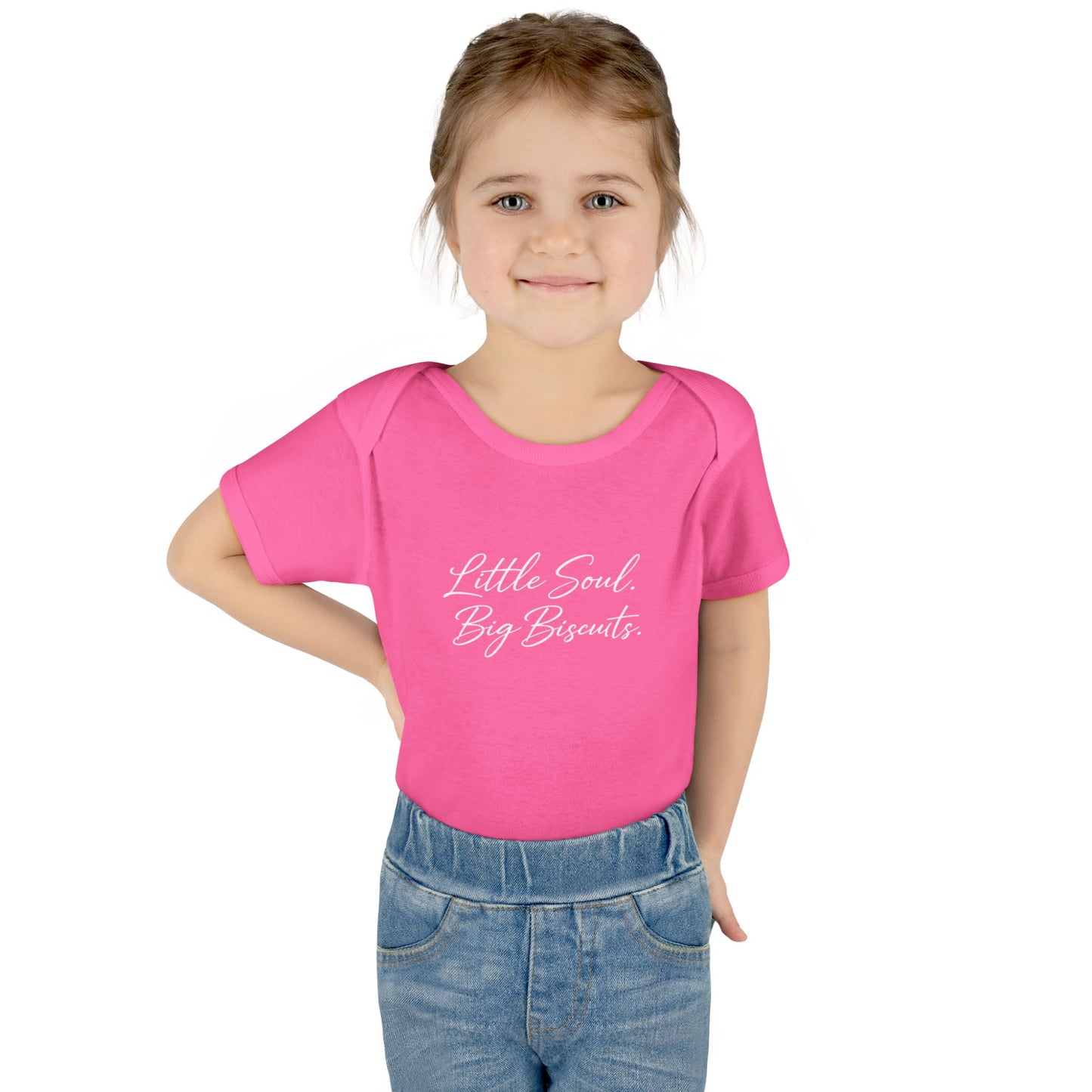 Infant Bodysuit - "Little Soul. Big Biscuits." Baby Onesie | Cute Southern-Inspired Baby Shower Gift