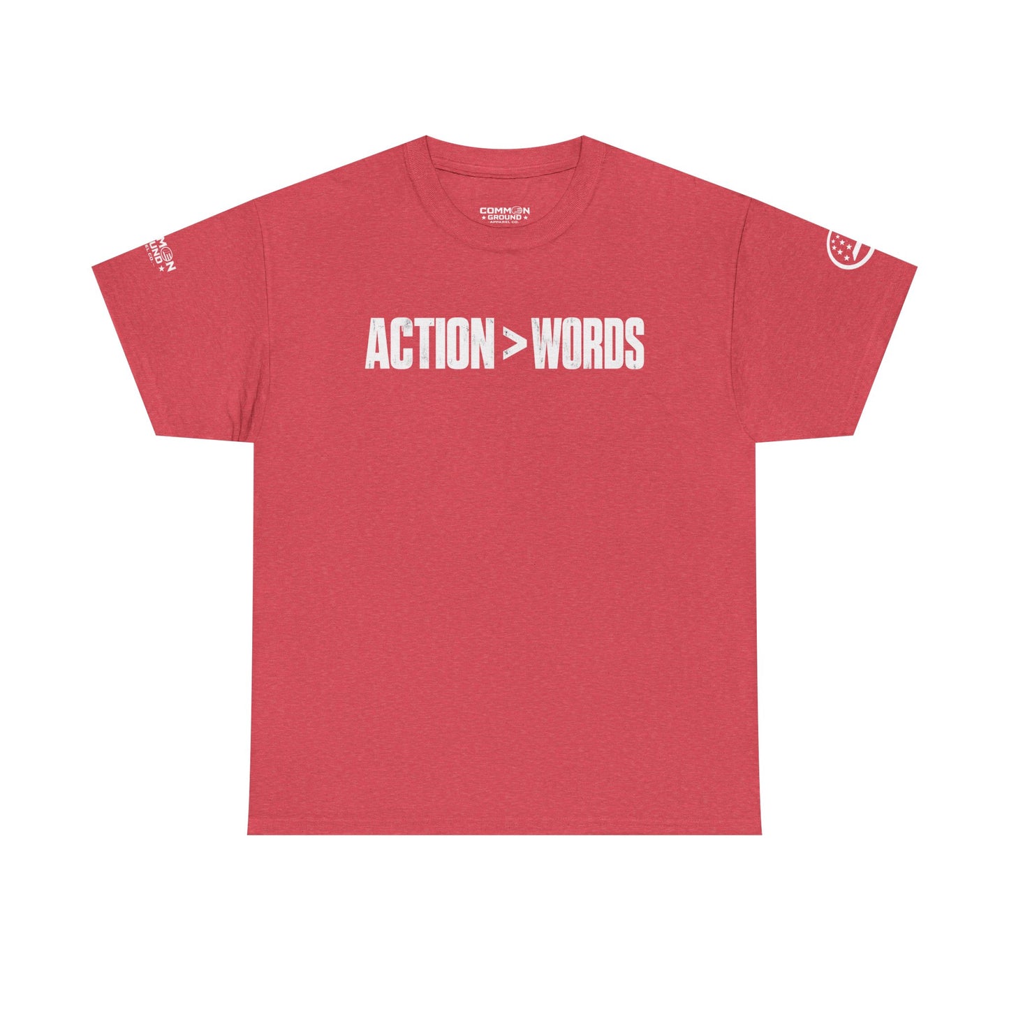 Action > Words Tee — Motivational Graphic T-Shirt