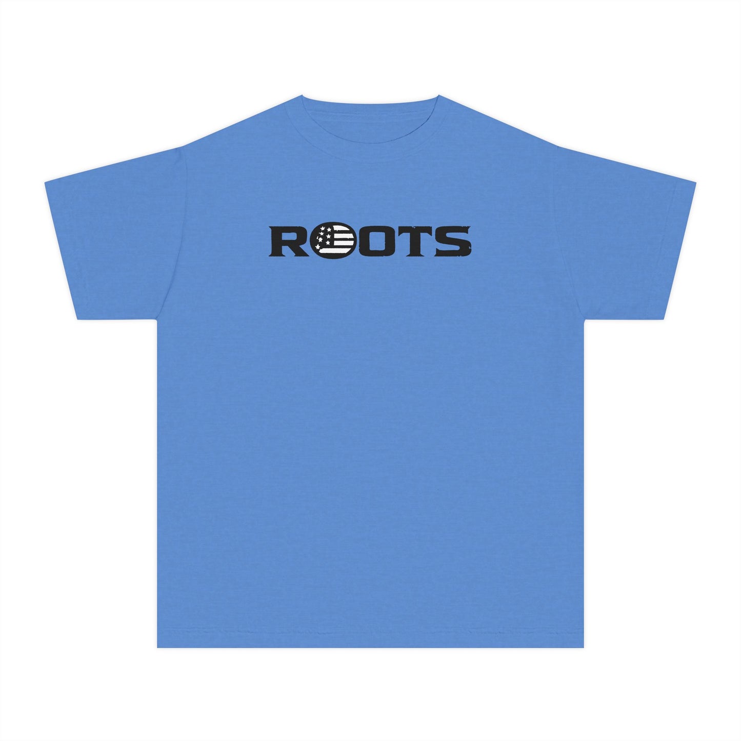 Youth Tee — "ROOTS" Front + "Raised on Freedom" Back Patriotic Graphic