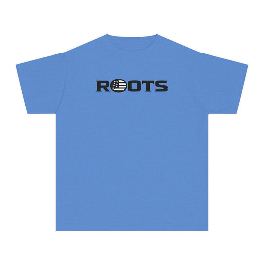 Youth Tee — "ROOTS" Front + "Raised on Freedom" Back Patriotic Graphic