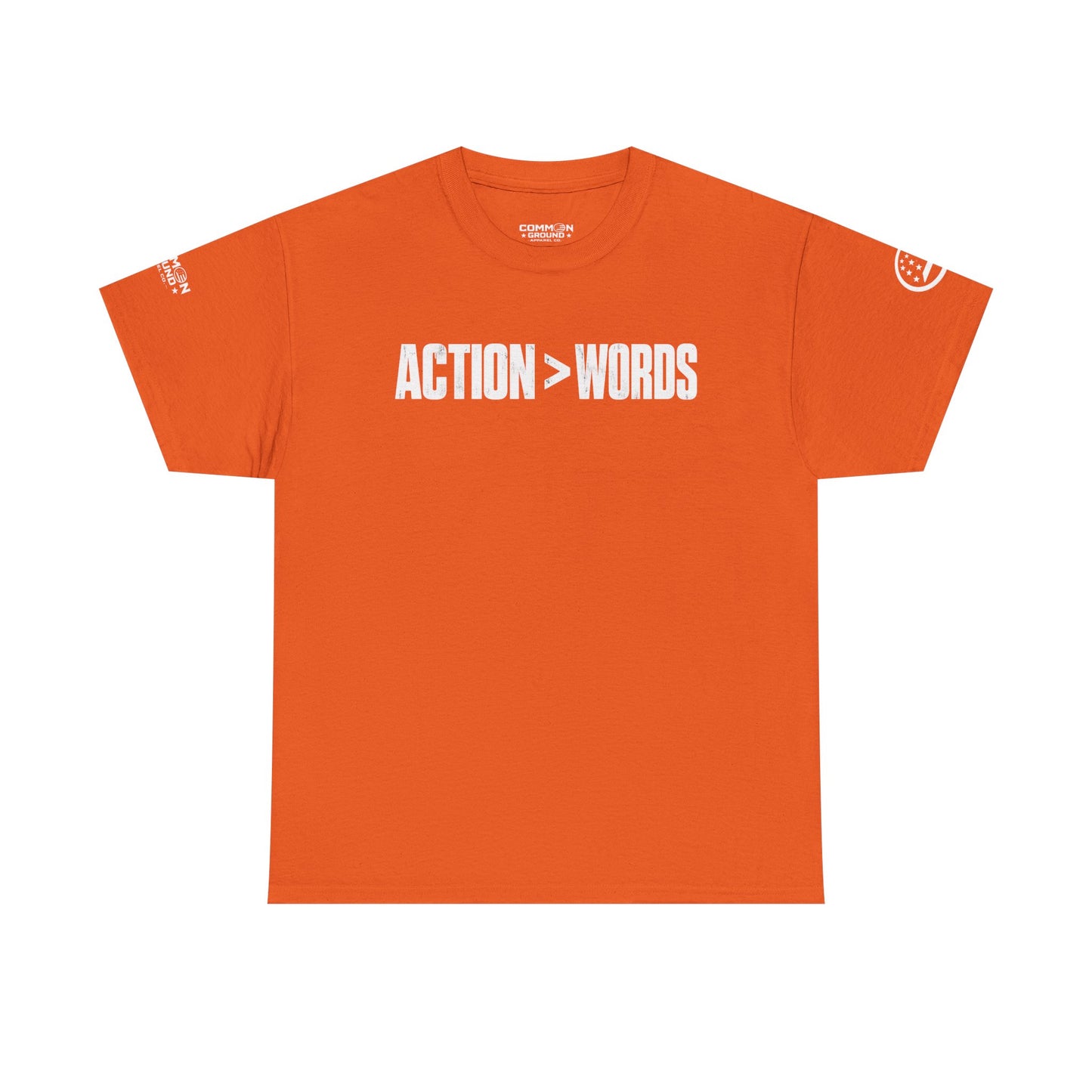 Action > Words Tee — Motivational Graphic T-Shirt