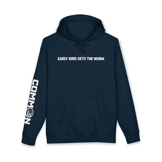 Early Bird Gets The Worm Hoodie — Casual Crew Pullover with Sleeve Logo