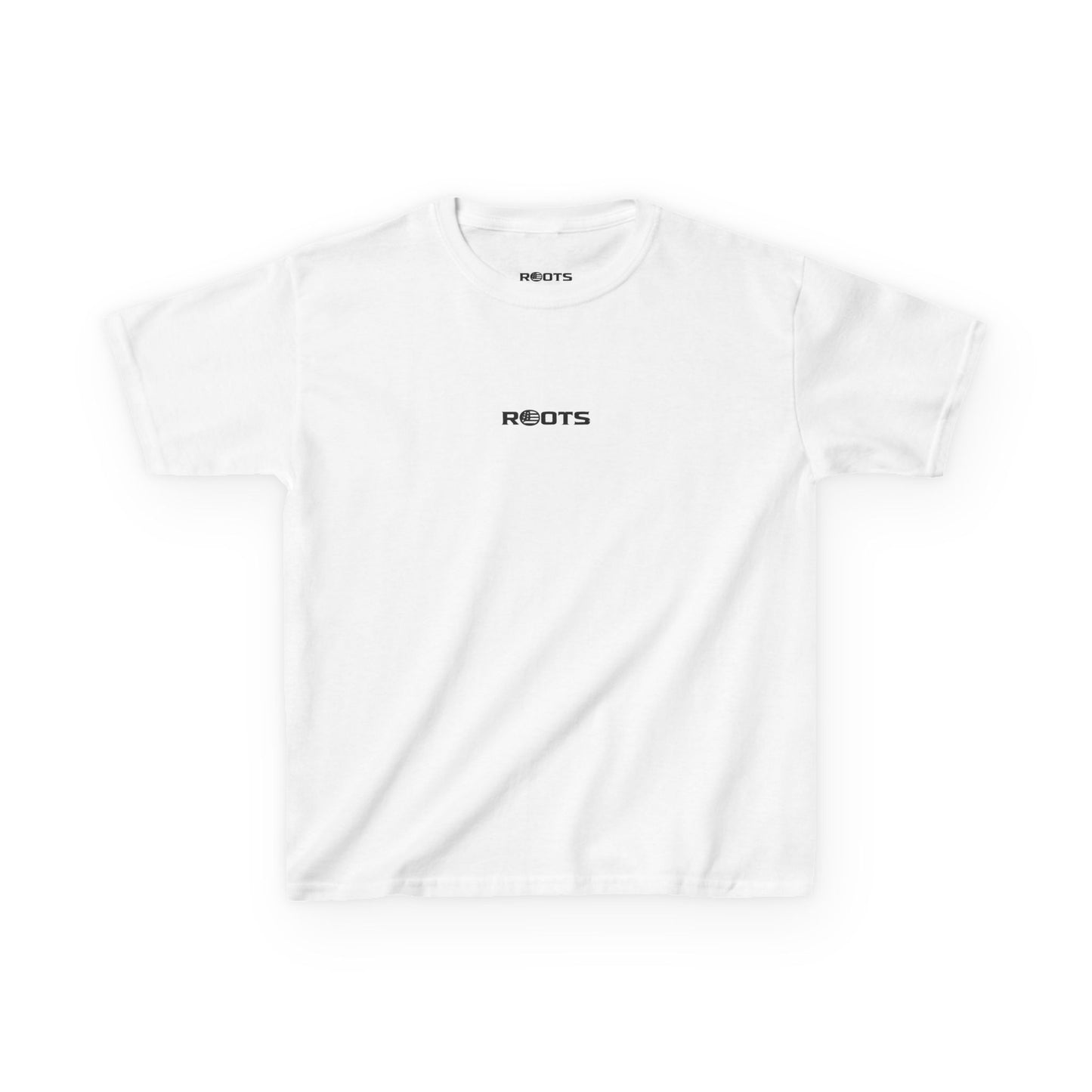 Kids 'ROOTS' Minimalist White Tee — Youth Graphic T‑Shirt