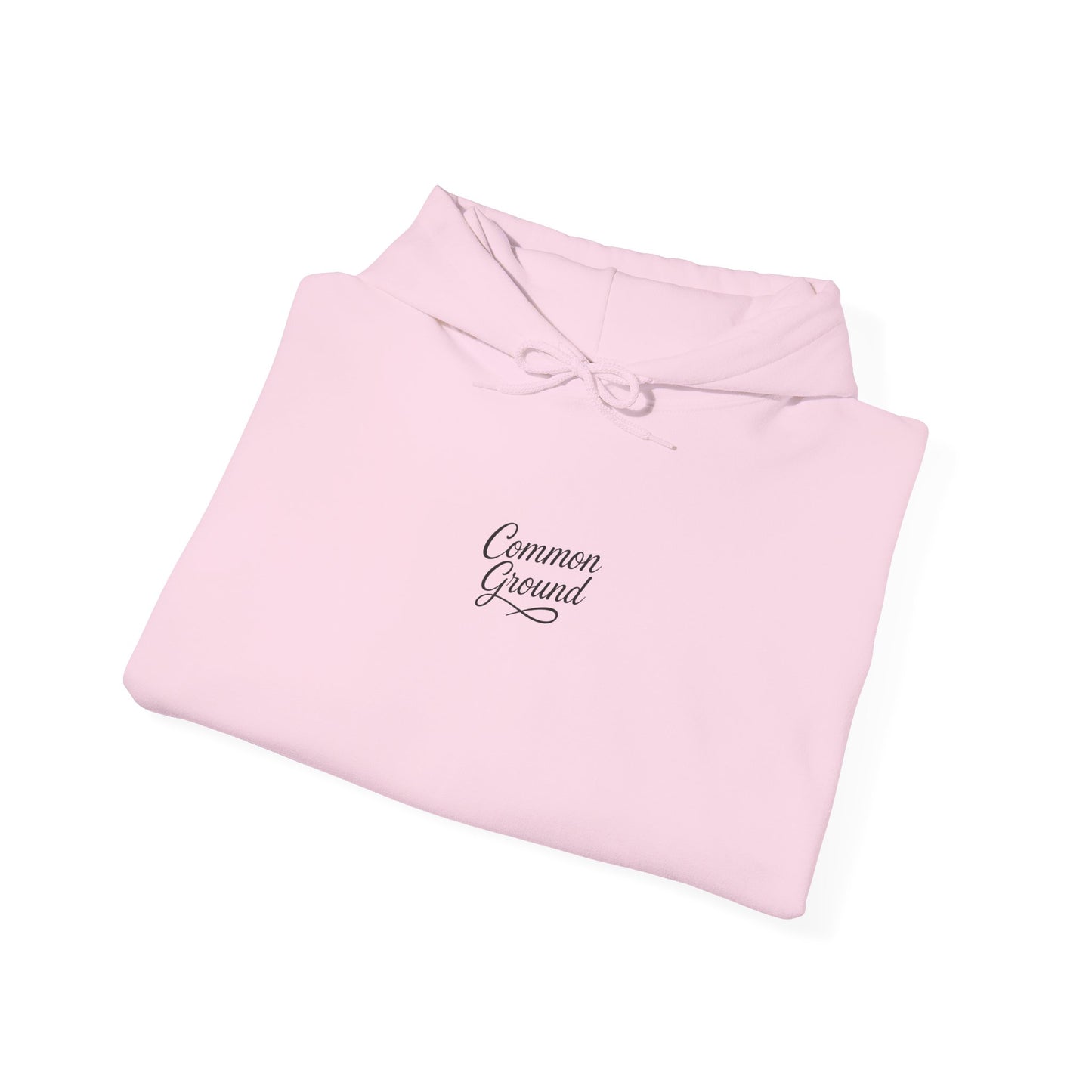 Common Ground Minimalist Logo Hoodie —  Pullover with Sleeve Emblem