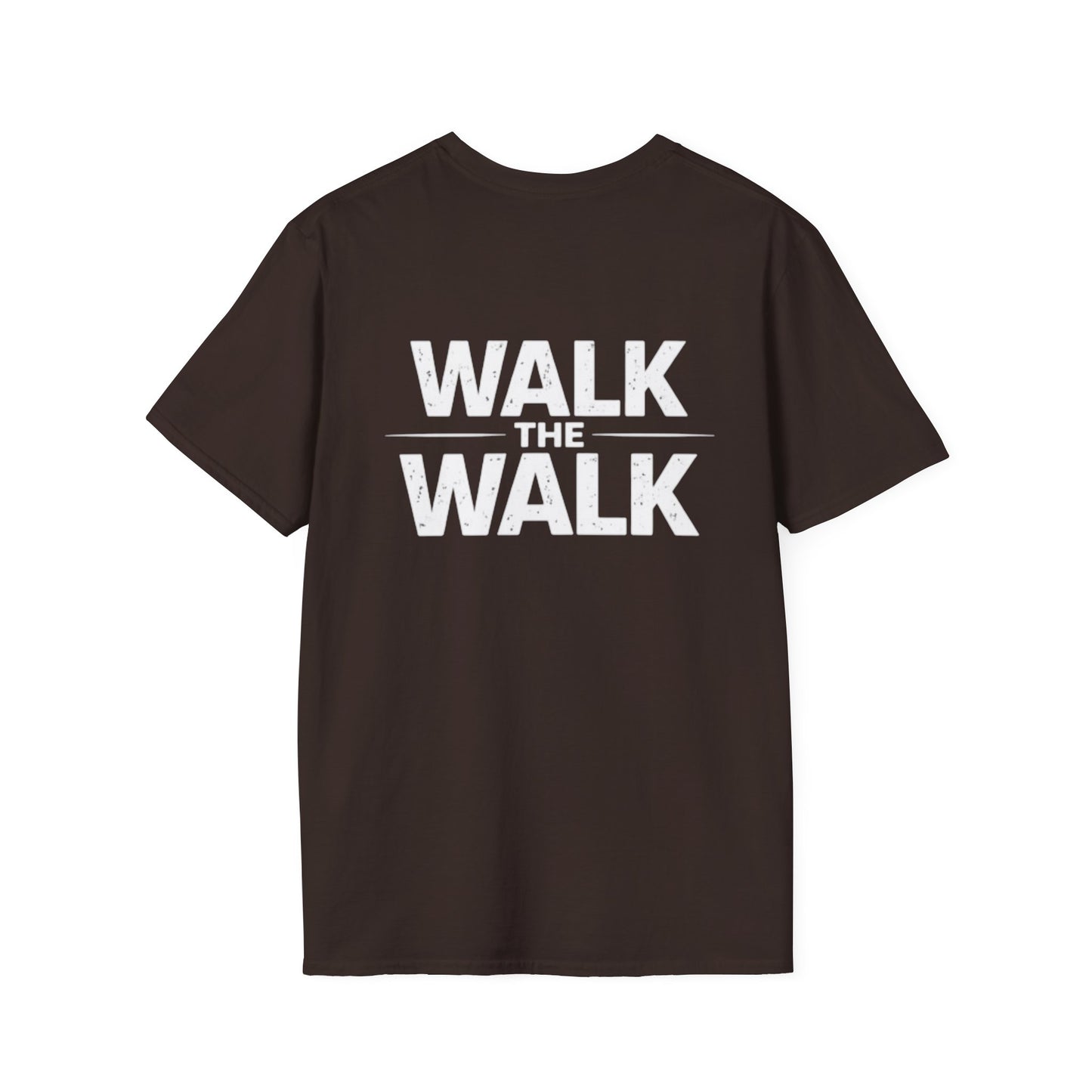 Walk The Walk T-Shirt — Motivational Graphic Tee with Badge Logo