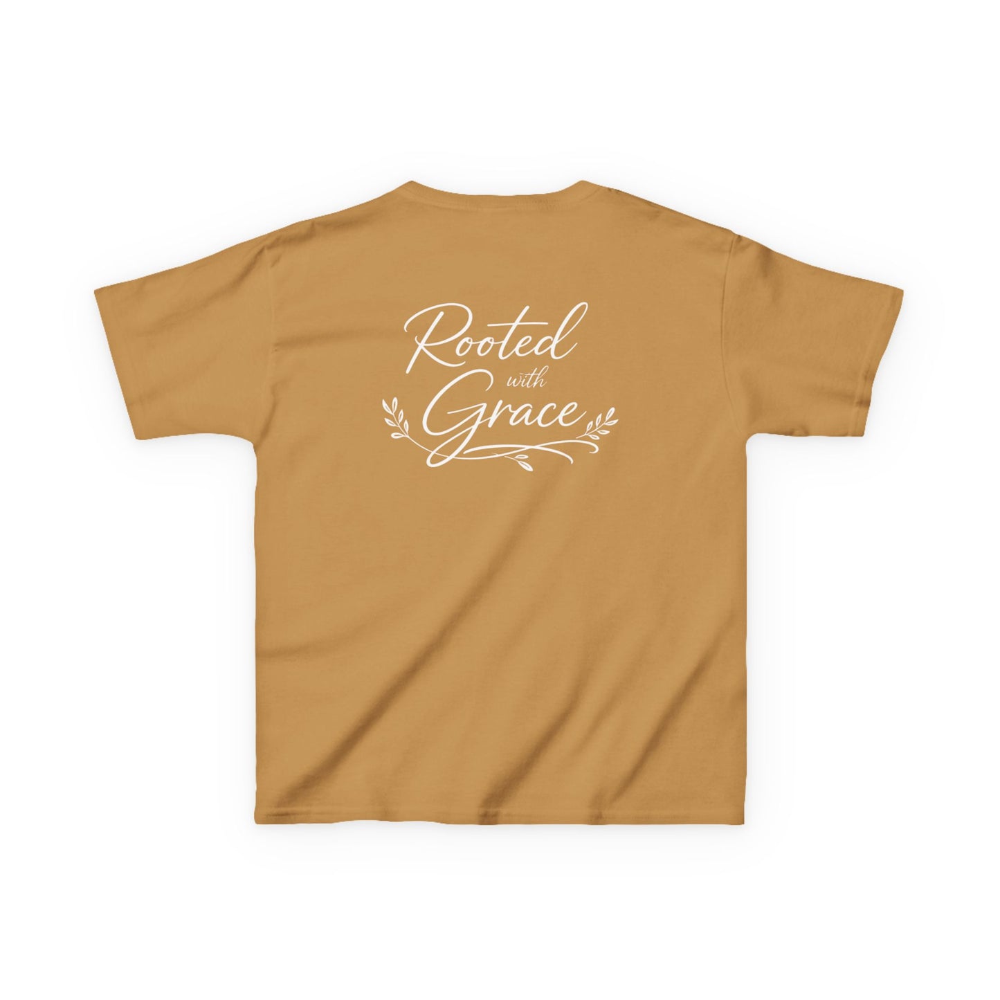 Kids T‑Shirt — "Rooted with Grace" Faith Tee (Black)