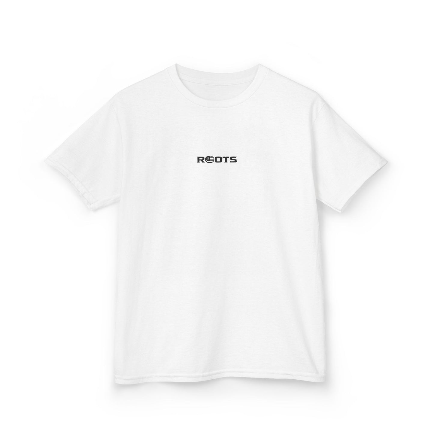 Kids 'ROOTS' Minimalist White Tee — Youth Graphic T‑Shirt