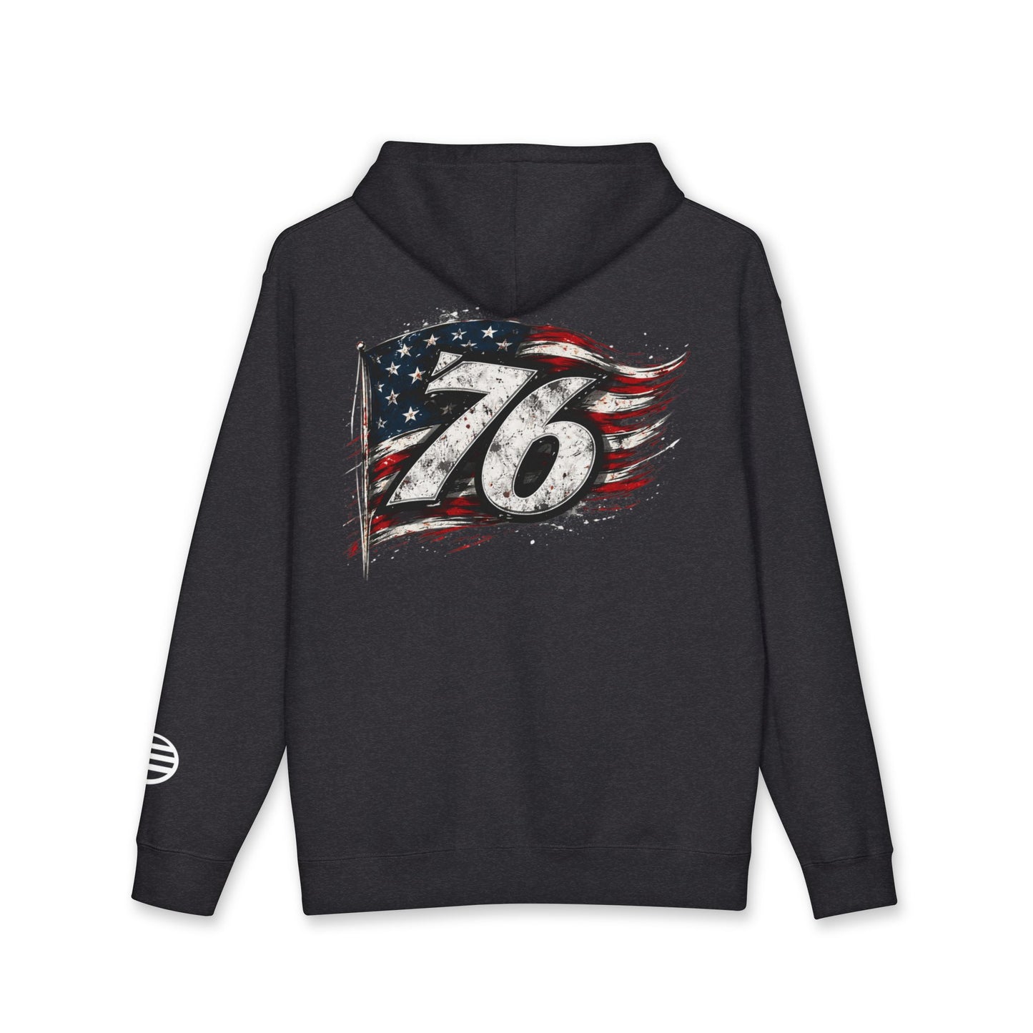 76 Flag Hoodie — Patriotic "76" American Flag Pullover