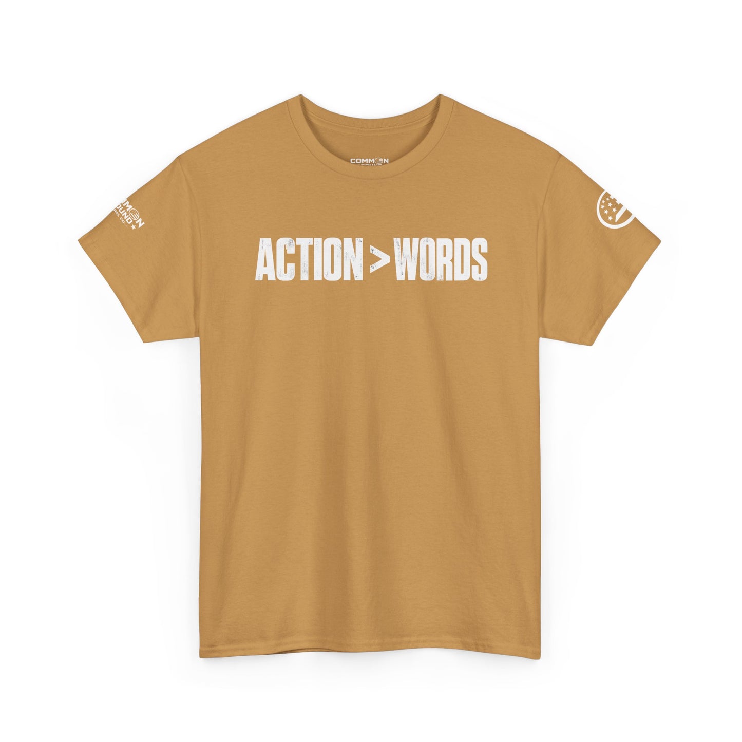 Action > Words Tee — Motivational Graphic T-Shirt