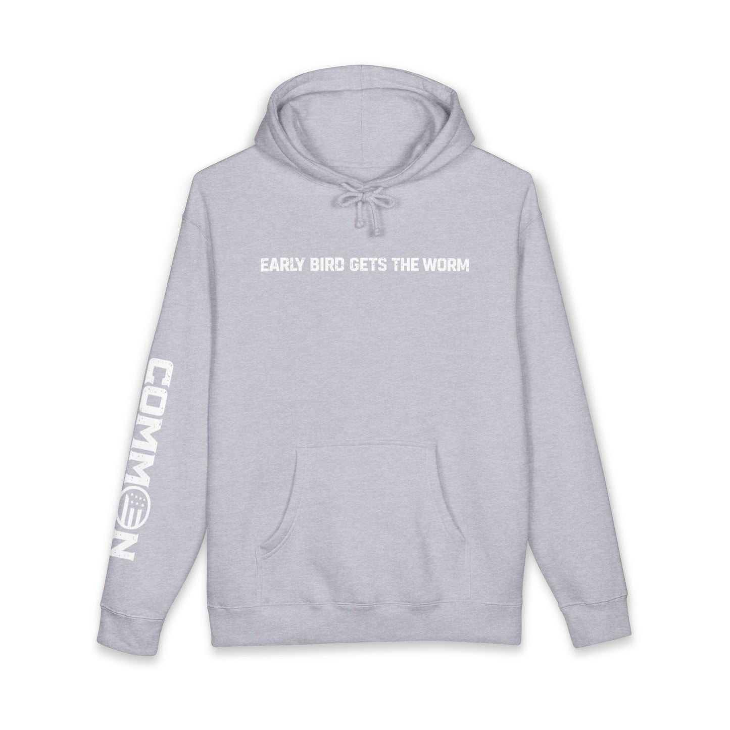 Early Bird Gets The Worm Hoodie — Casual Crew Pullover with Sleeve Logo
