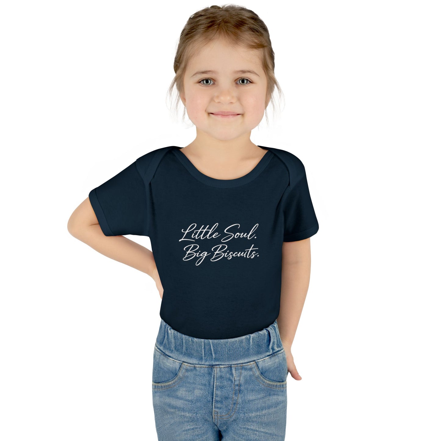 Infant Bodysuit - "Little Soul. Big Biscuits." Baby Onesie | Cute Southern-Inspired Baby Shower Gift