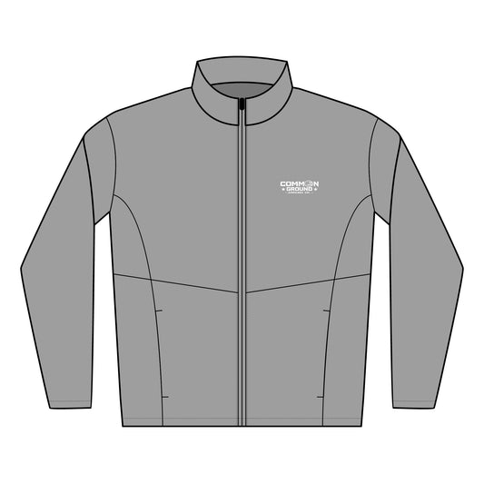 Embroidered Soft Shell Jacket — Men's Lightweight Windproof Zip-Up