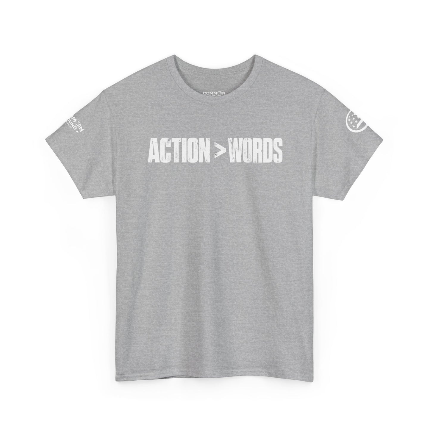 Action > Words Tee — Motivational Graphic T-Shirt