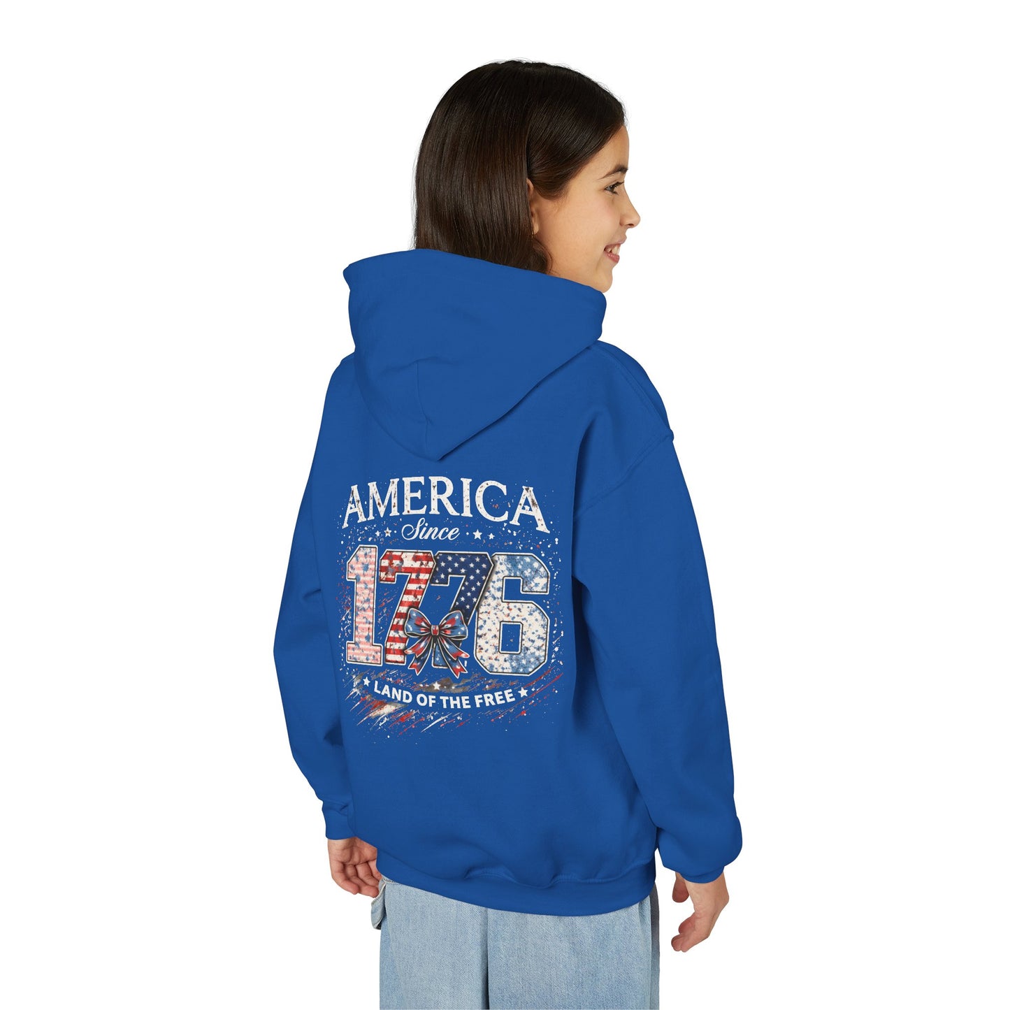 Youth Hoodie - "Roots" Front & "America Since 1776" Patriotic Back