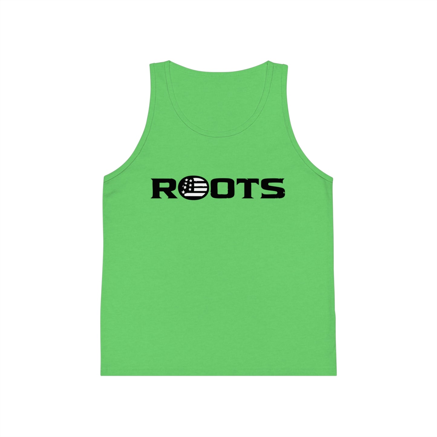 Kids' Roots Tank Top — Youth Graphic Jersey Tank with Globe 'ROOTS' Design