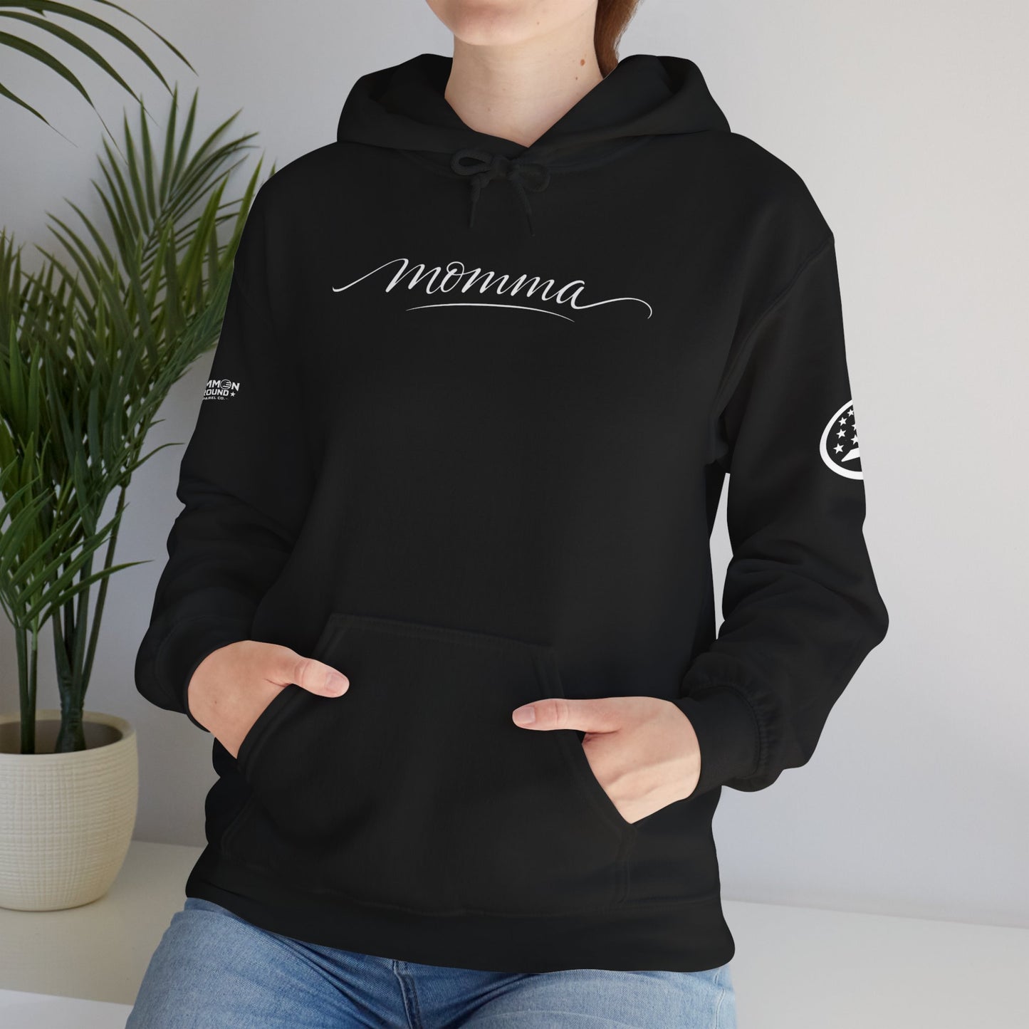 Momma Hoodie — Sentimental Mother's Day Pullover with Script & Roots Design