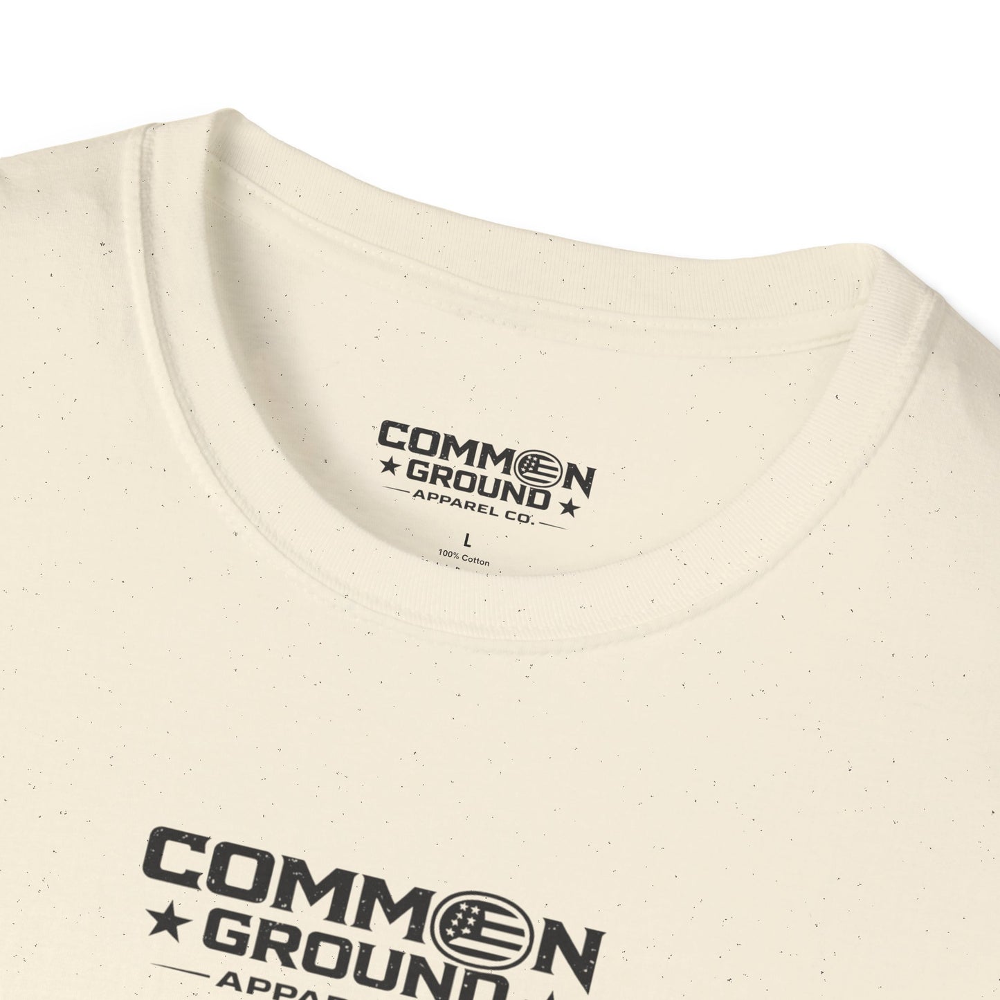 Common Ground Minimalist Logo T-Shirt — Unisex White Crewneck
