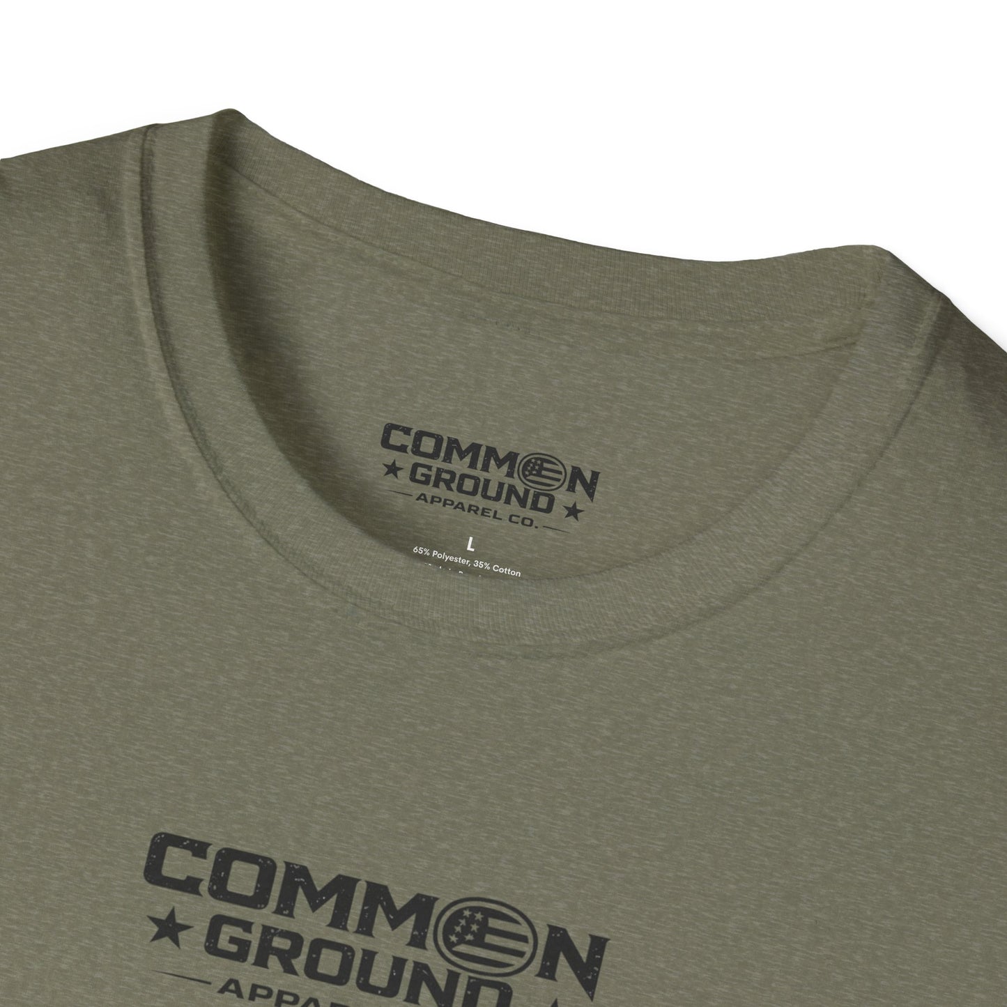 Common Ground Minimalist Logo T-Shirt — Unisex White Crewneck
