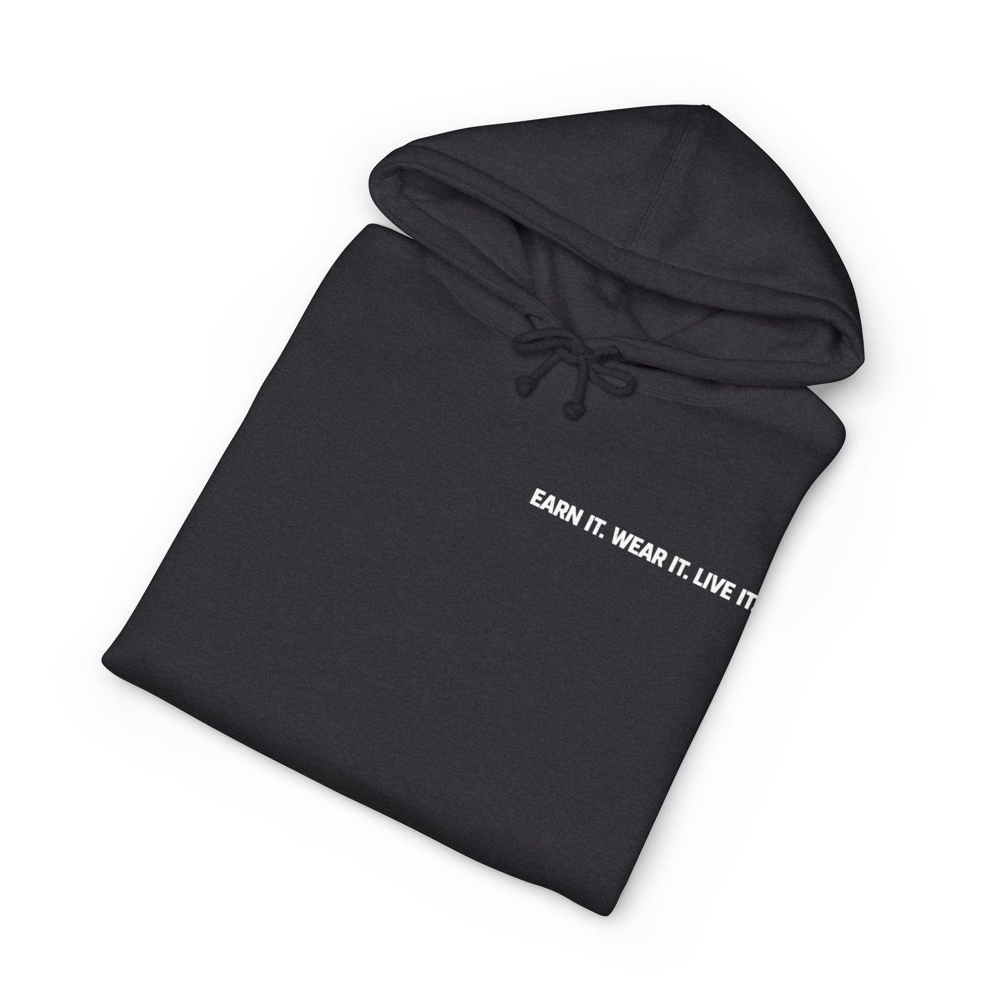 Ground Common Hoodie — 'Earn It. Wear It. Love It.' Graphic Pullover