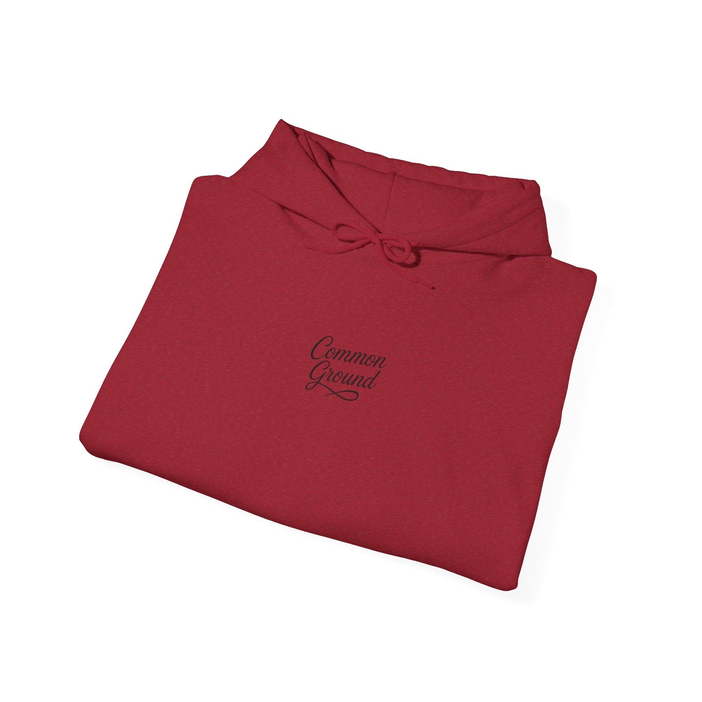 Common Ground Minimalist Logo Hoodie —  Pullover with Sleeve Emblem